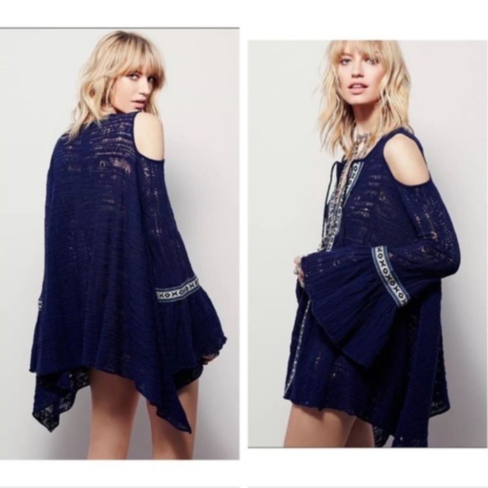 Free People Love of Flowers Tunic Top Oversized